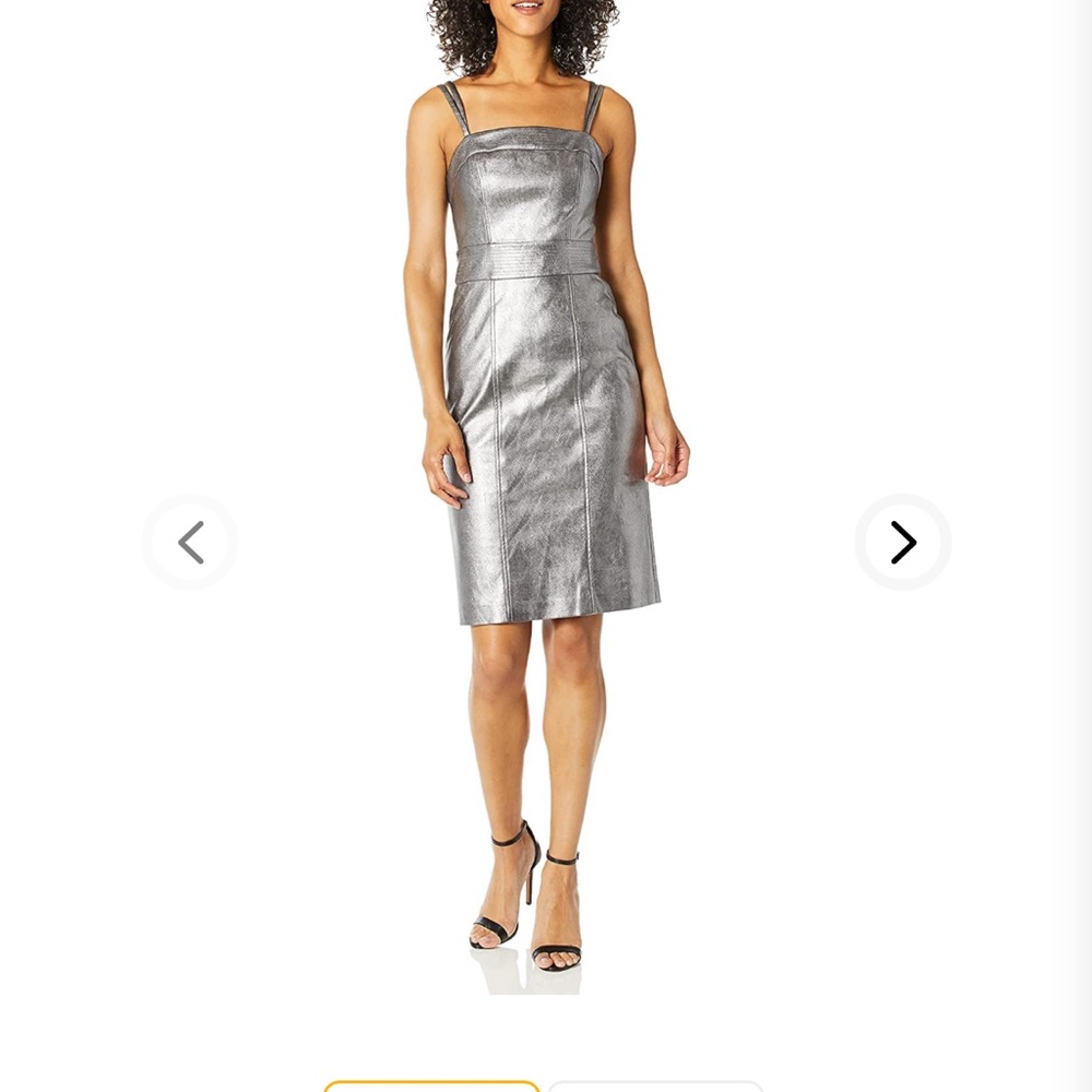 BCBG MAXAZRIA Dress Women's‎ Size 4 Metallic Midi Bodycon